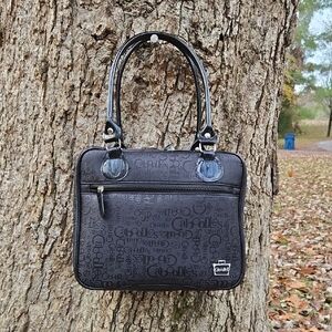 CABOODLES Black Embossed Ladies Cosmetic Bag. Like New!